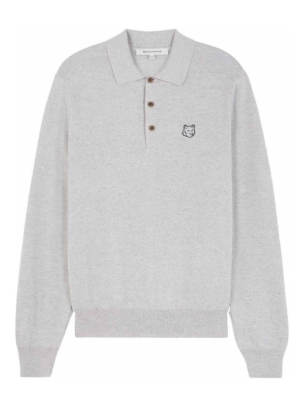 MAISON KITSUNÉ: ポロシャツ - ポロシャツ - グレー