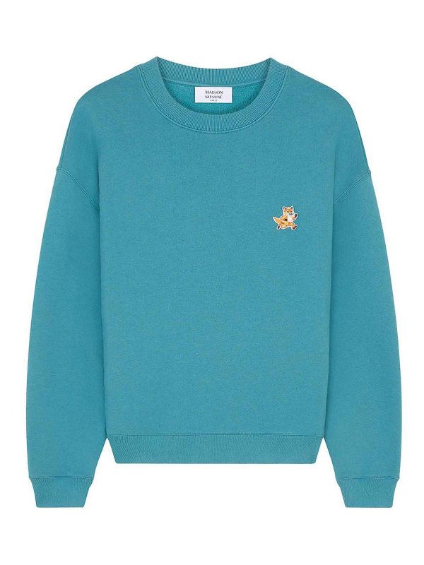MAISON KITSUNÉ: Sweatshirts & Pulls - Sweat-Shirts - Bleu