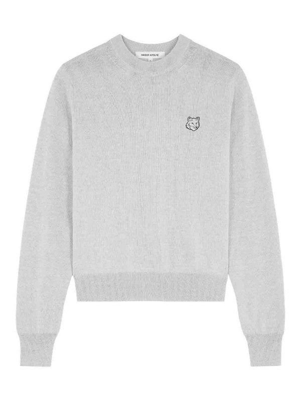 MAISON KITSUNÉ: Pull col rond - Pull Col Rond - Gris