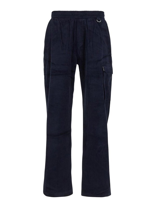 FAMILY FIRST: Pantalons casual - Pantalons Décontractés - Bleu