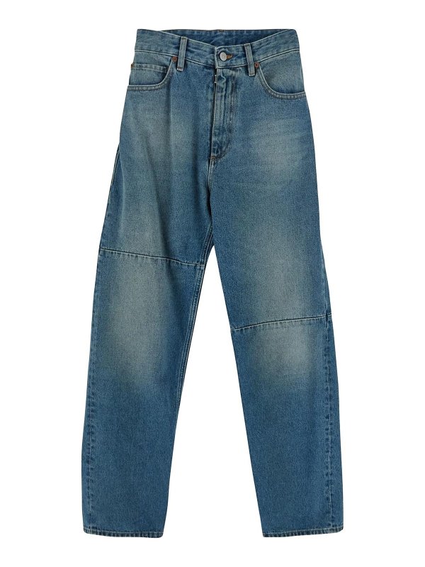 MM6 MAISON MARGIELA: ブーツカットジーンズ - ブーツカットジーンズ - ブルー