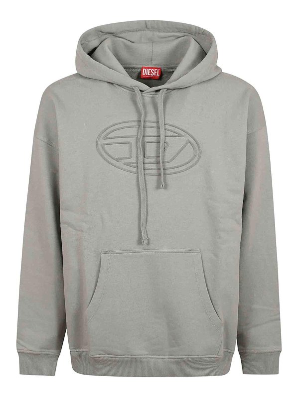 DIESEL: Strickpullover mit Rundhalsausschnitt - Rundhalspullover - Grau