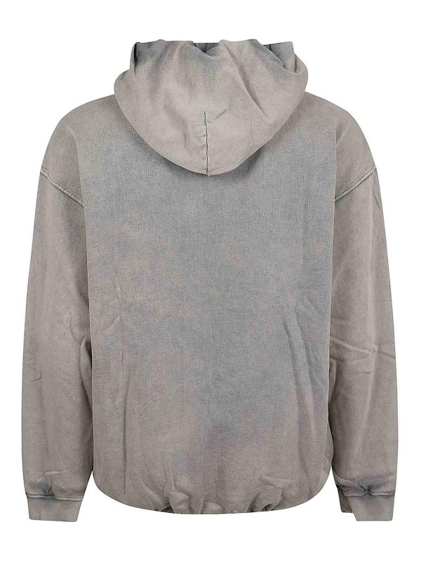 DIESEL: Strickpullover mit Rundhalsausschnitt online - Rundhalspullover - Grau