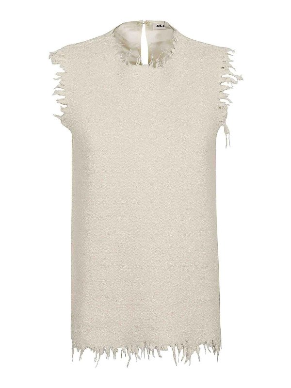 JIL SANDER: Tops y camisetas sin mangas - Top - Marrón