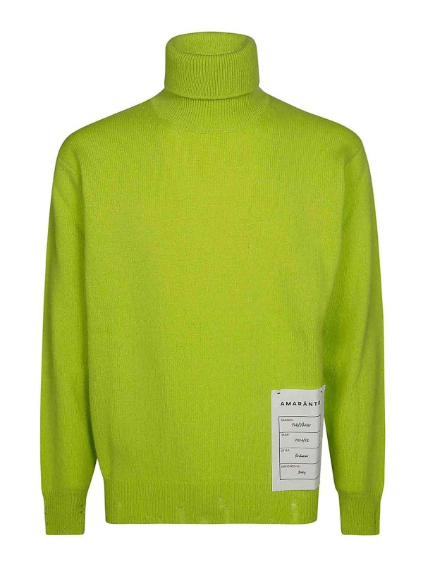 AMARANTO: Turtlenecks & Polo necks - Torn Turtleneck