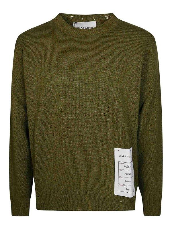 AMARANTO: Suéteres con cuello pico - Suéter Cuello Redondo