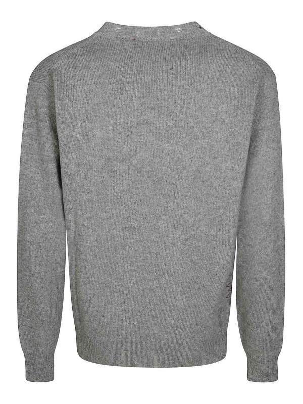 AMARANTO: crew necks online - Broken Crew Neck Sweater