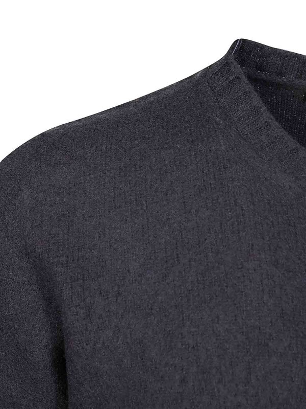 The Best Shops DRUMOHR: Suéteres con cuello pico - Suéter Cuello Redondo - Negro