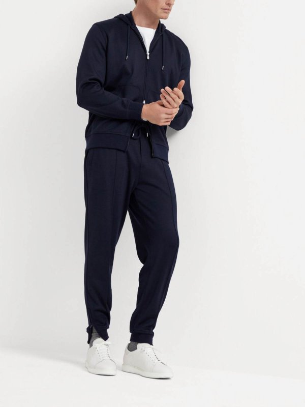 BRUNELLO CUCINELLI: Sudaderas y suéteres online - Sudadera - Azul Oscuro