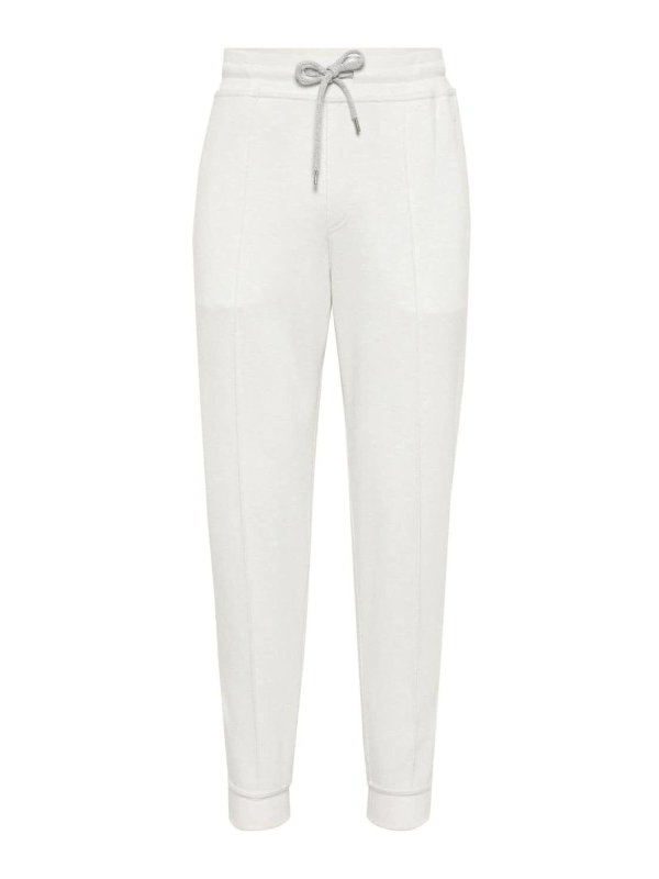 BRUNELLO CUCINELLI: カジュアルトラウザー - カジュアルパンツ - クリーム