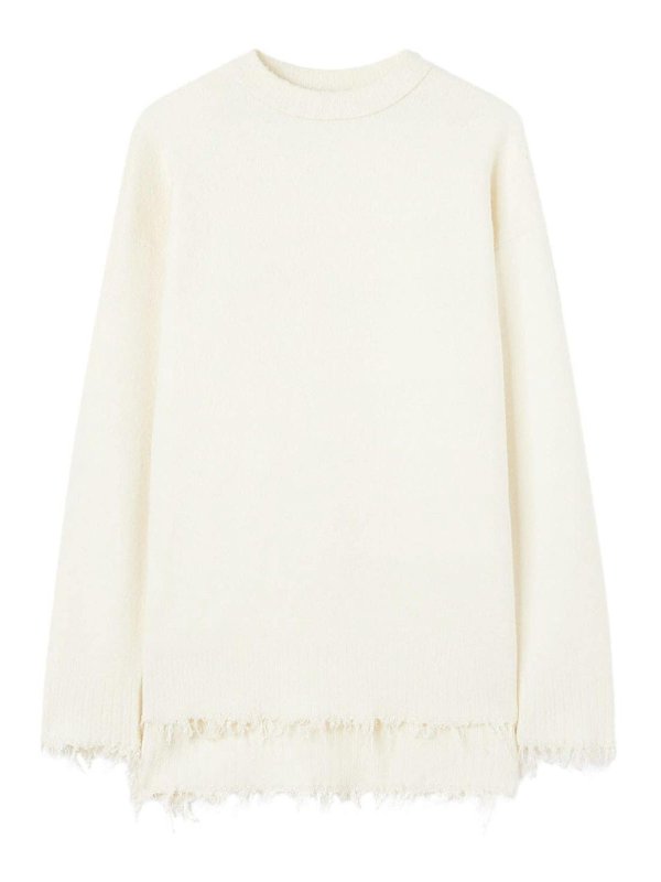 JIL SANDER: Pull col rond - Pull Col Rond - Marron