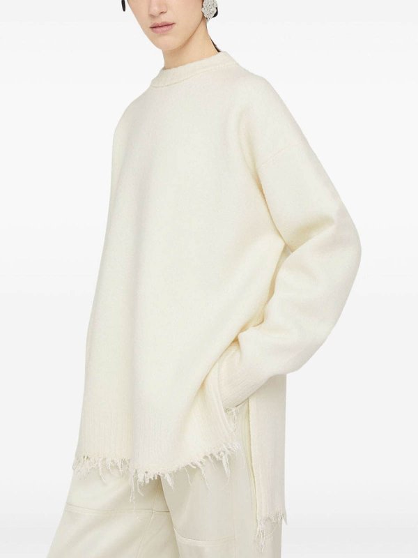 Pull Col Rond - Marron shop online: JIL SANDER