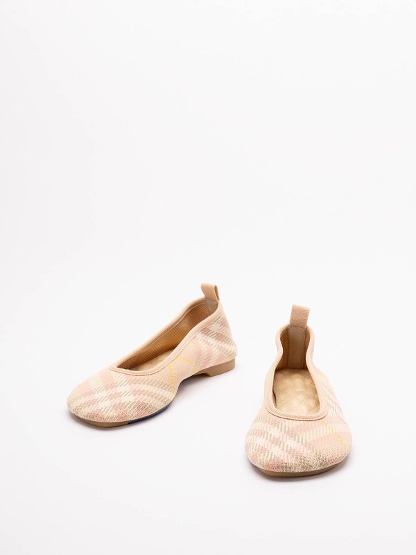 BURBERRY: flat shoes online - `Baby` `Check` Ballerinas