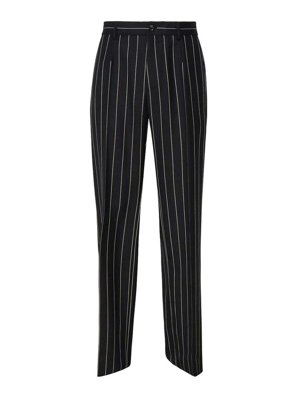 DOLCE & GABBANA: カジュアルトラウザー - カジュアルパンツ - 黒