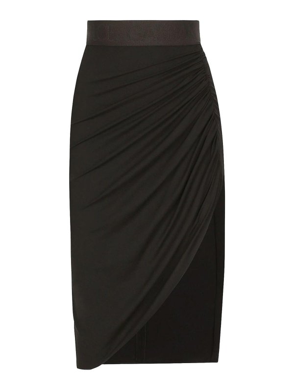 DOLCE & GABBANA: Jupes midi et au genou - Jupe Midi - Noir