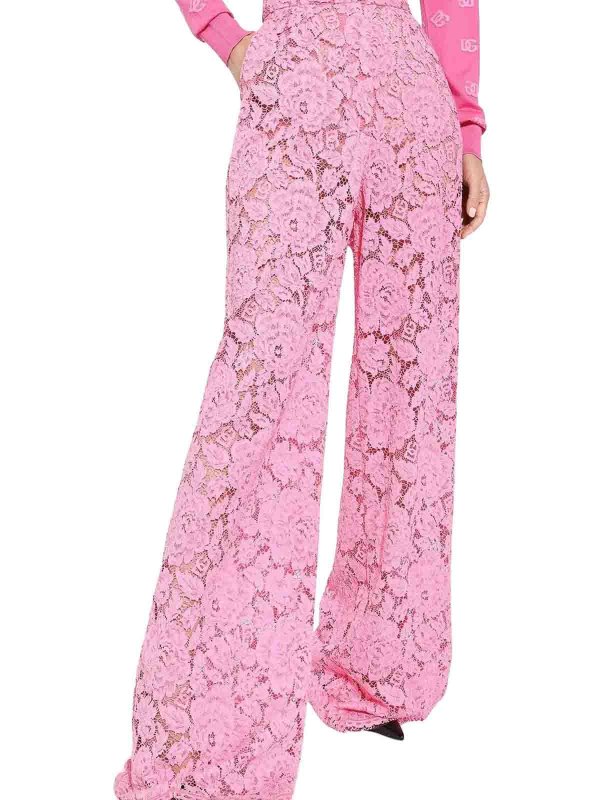 The Best Shops DOLCE & GABBANA: casual trousers - Lace Pants