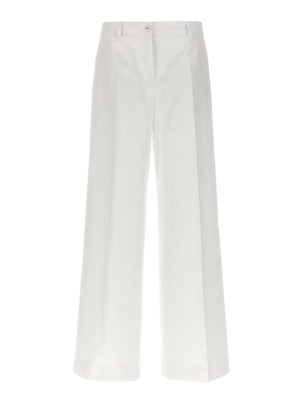 DOLCE & GABBANA: Pantalons casual - Pantalons Décontractés - Blanc