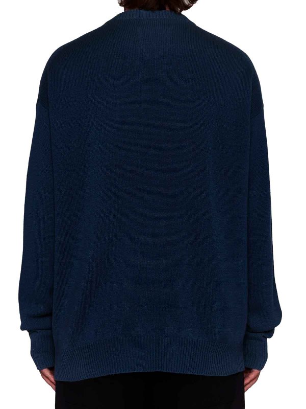 JIL SANDER: U-Boot-Ausschnitt online - U-Boot-Pullover - Dunkelblau