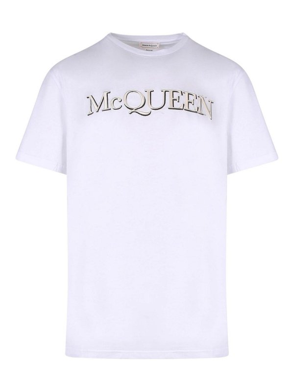 ALEXANDER MCQUEEN: t-shirts - Embroidered Logo T-Shirt