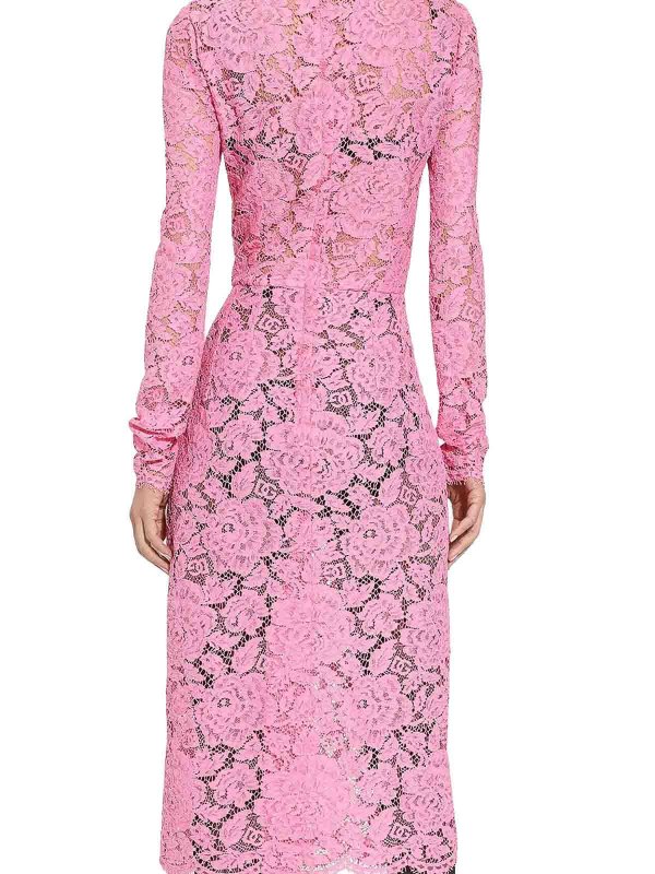 DOLCE & GABBANA: ニーレングスドレス online - 膝丈ドレス - ピンク