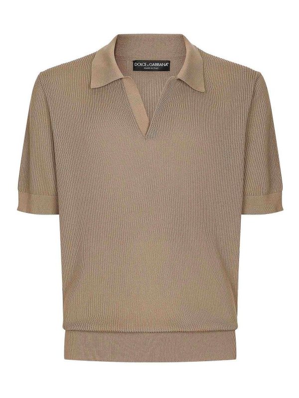 DOLCE & GABBANA: ポロシャツ - ポロシャツ - ベージュ