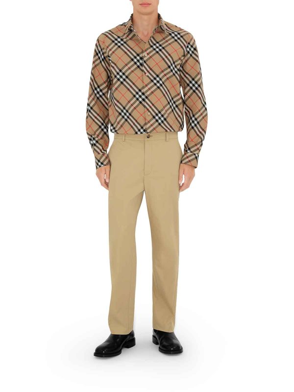 BURBERRY: shirts online - Check Cotton Shirt