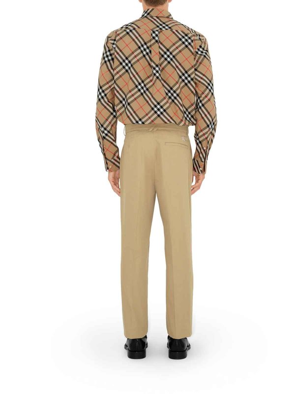 Check Cotton Shirt shop online: BURBERRY