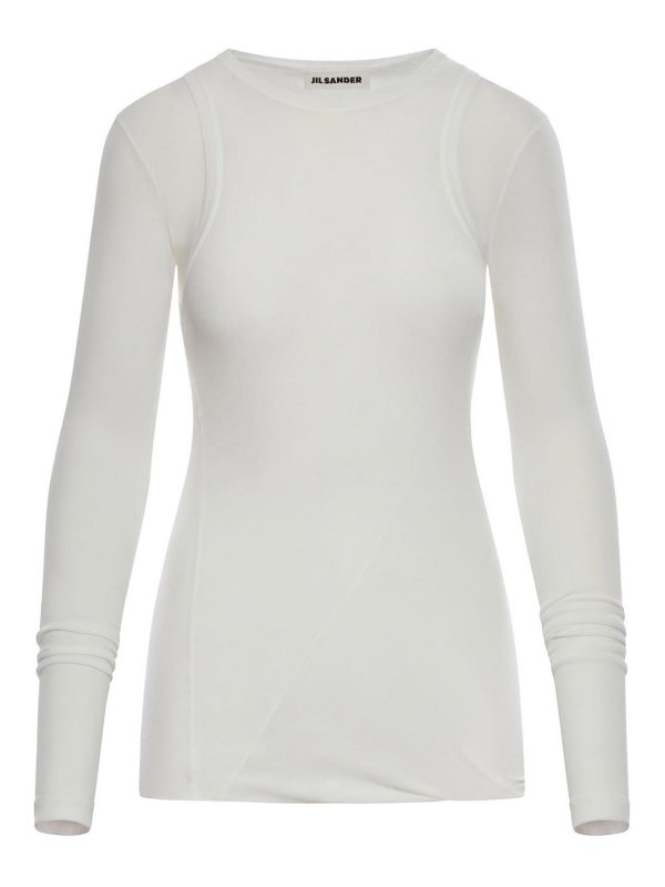 JIL SANDER: t-shirts - Multilayer Cotton T-Shirt