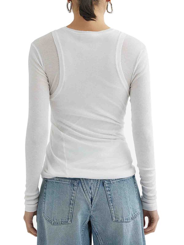 The Best Shops JIL SANDER: t-shirts - Multilayer Cotton T-Shirt