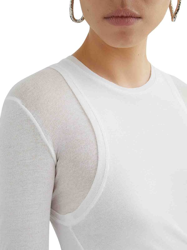 Multilayer Cotton T-Shirt shop online: JIL SANDER