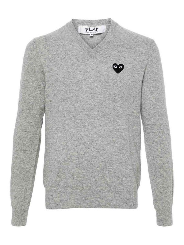 COMME DES GARCONS: maglia collo rotondo - Maglione in lana con scollo a V