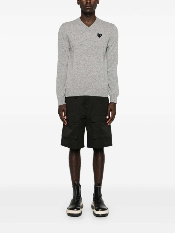 The Best Shops COMME DES GARCONS: Maglione in lana con scollo a V