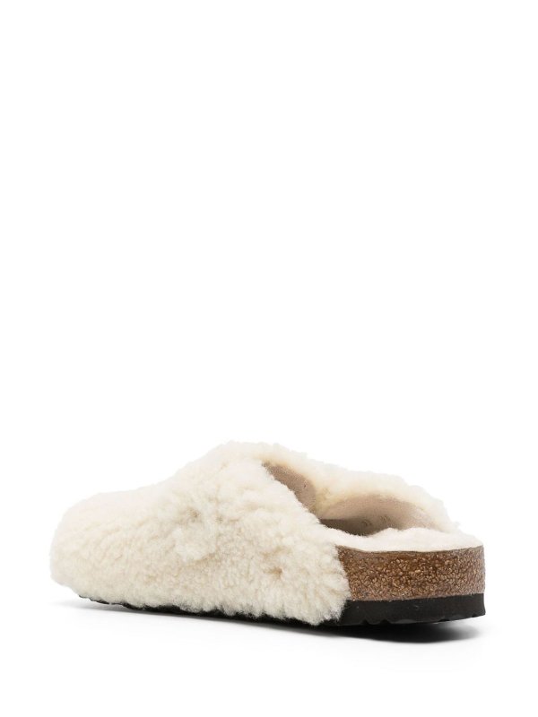 The Best Shops BIRKENSTOCK: Loafers & Slippers - Boston Big Buckle Shearling Slippers