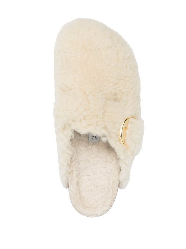 Boston Big Buckle Shearling Slippers shop online: BIRKENSTOCK