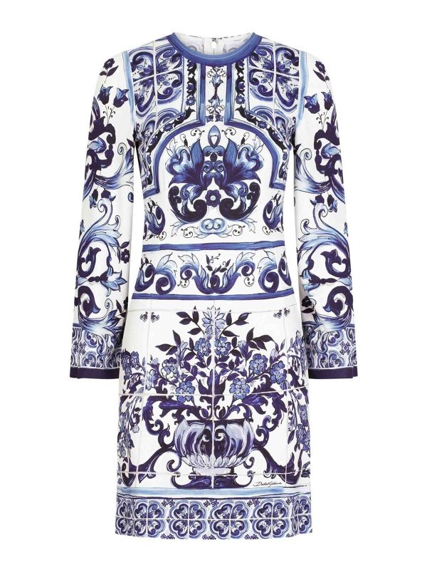 DOLCE & GABBANA: ショートドレス - ショートドレス - ブルー