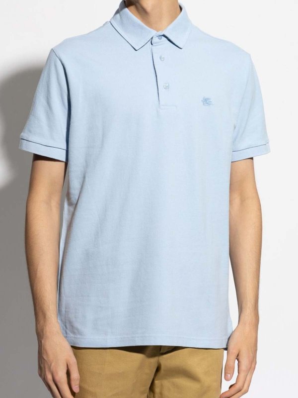 Pegaso-Embroidered Cotton Polo Shirt shop online: ETRO