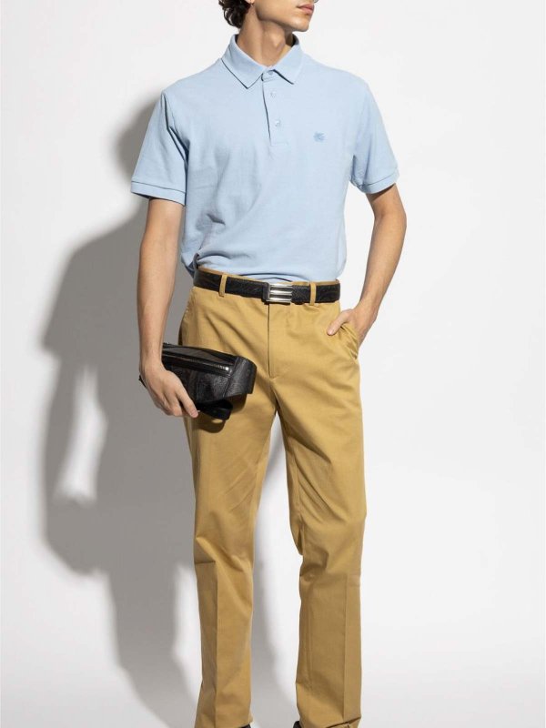 ETRO buy online Pegaso-Embroidered Cotton Polo Shirt