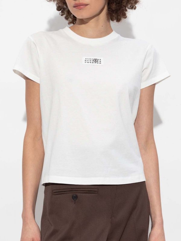 MM6 MAISON MARGIELA: t-shirts online - Numbers-Motif Cotton T-Shirt