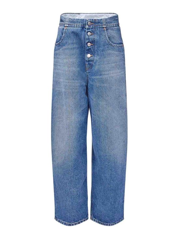 MM6 MAISON MARGIELA: bootcut jeans - Button-Up Straight Jeans