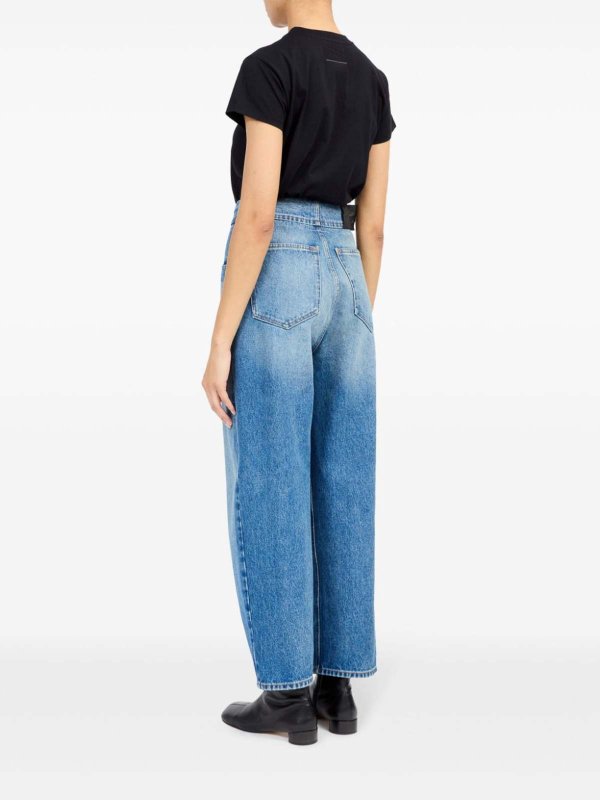 The Best Shops MM6 MAISON MARGIELA: bootcut jeans - Button-Up Straight Jeans