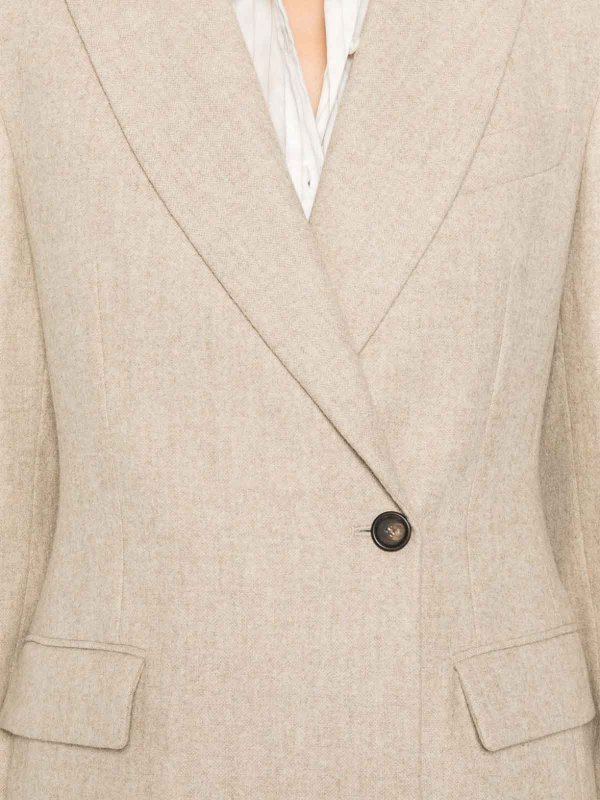 Felted-Finish Blazer shop online: BRUNELLO CUCINELLI