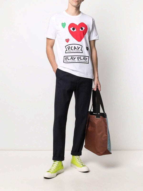 The Best Shops Comme des Garçons Play: t-shirts - Front Logo T-Shirt