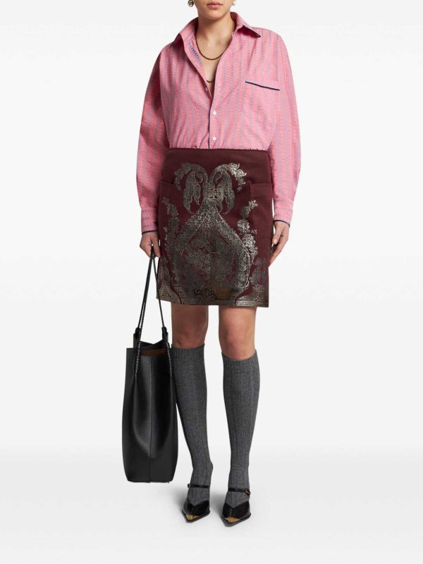 The Best Shops ETRO: Knielange und Midi Röcke - Midirock - Dunkelrot