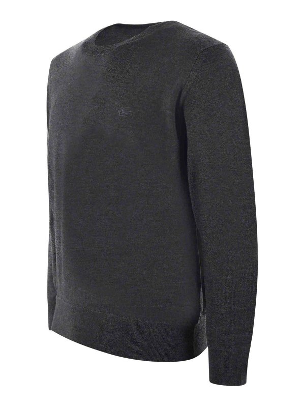 ETRO: Suéteres con cuello pico online - Suéter Cuello Redondo - Gris