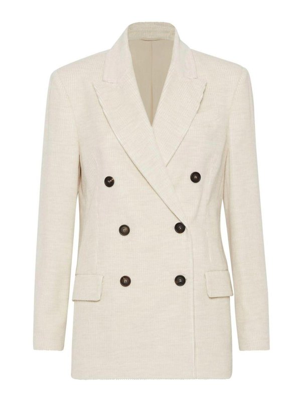 BRUNELLO CUCINELLI: Blazer - Blazer - Creme