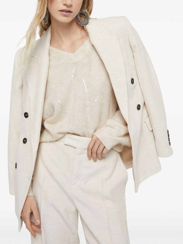 The Best Shops BRUNELLO CUCINELLI: Blazer - Blazer - Creme