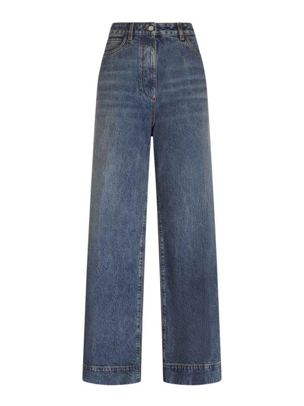 ETRO: Jeans évasés - Jean Bootcut - Bleu