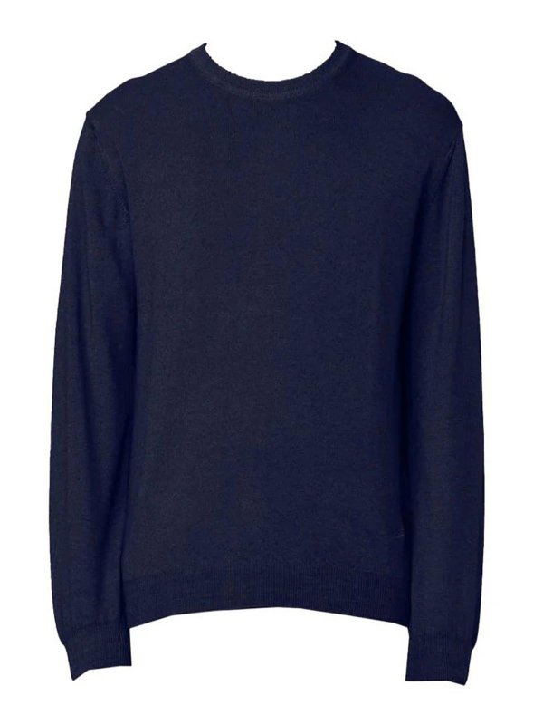 WOOLRICH: Suéteres con cuello pico - Suéter Cuello Redondo - Azul