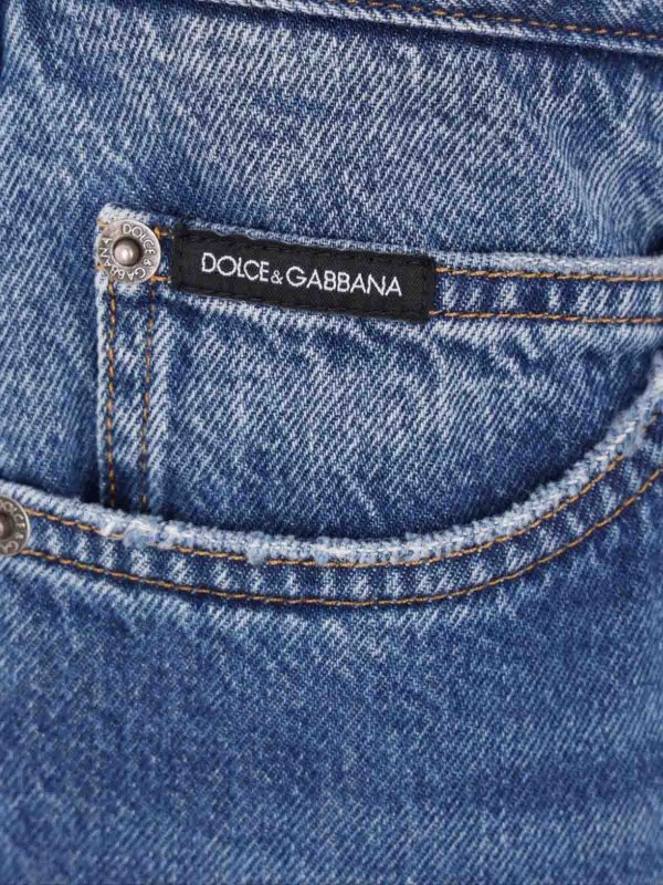 DOLCE & GABBANA: Jeans Rectos online - Vaqueros Rectos - Lavado Oscuro