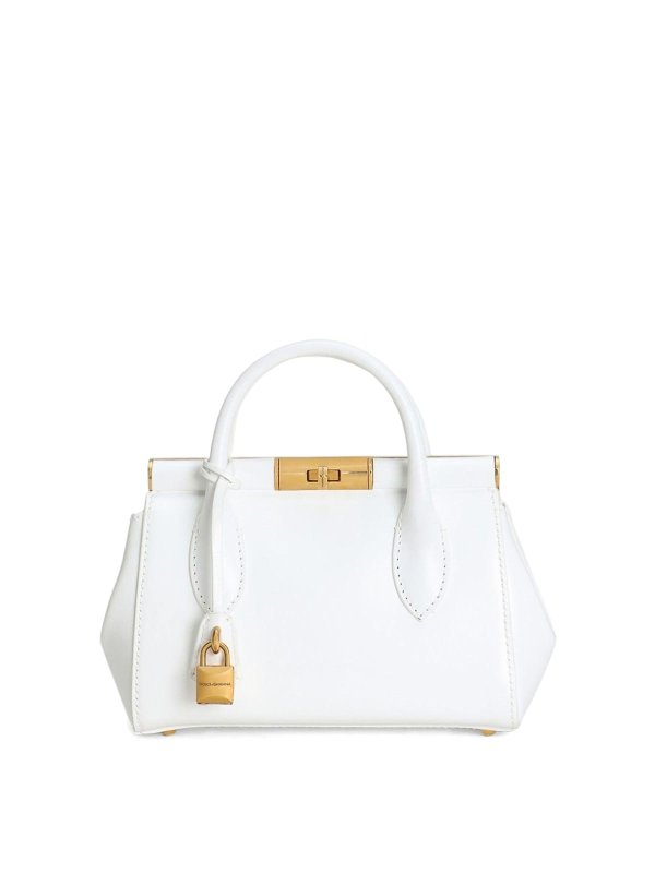 DOLCE & GABBANA: cross body bags - Top Handle Bag Bianco Ottico